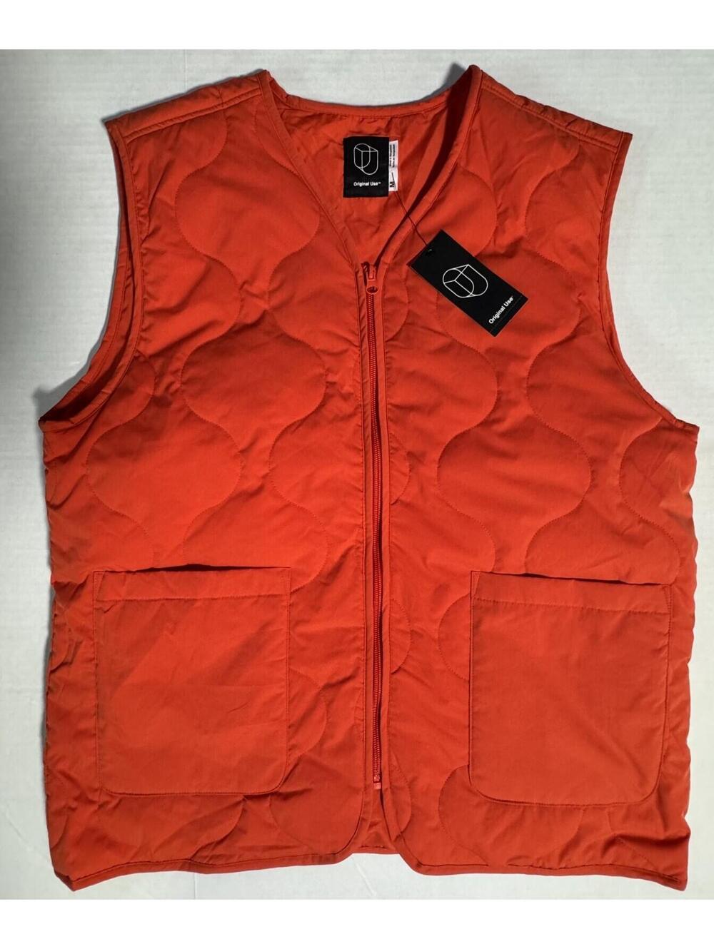 Original Use Orange Puffer Vest Full Zip Pockets Men's Size M NEW NWT